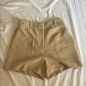 Wilfred Tan High Waist Shorts Classic Tailored Design